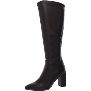 Franco Sarto Womens Katherine Brown Faux Leather Knee-High Boots Shoes NWT